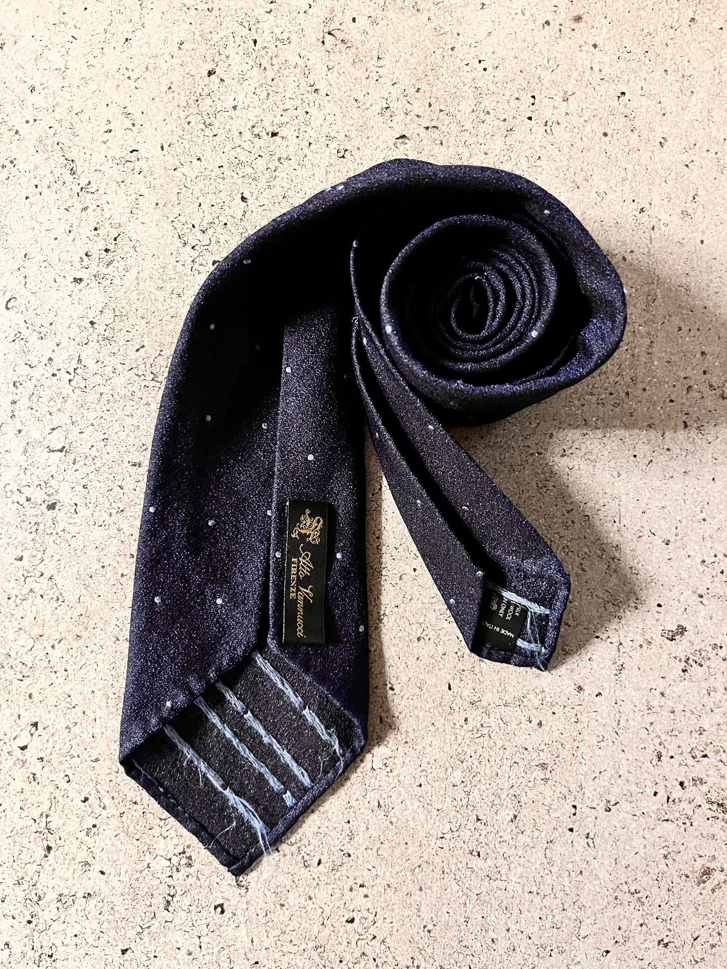 ネイビードット柄 セッテピエゲタイ from Atto Vannucci Firenze