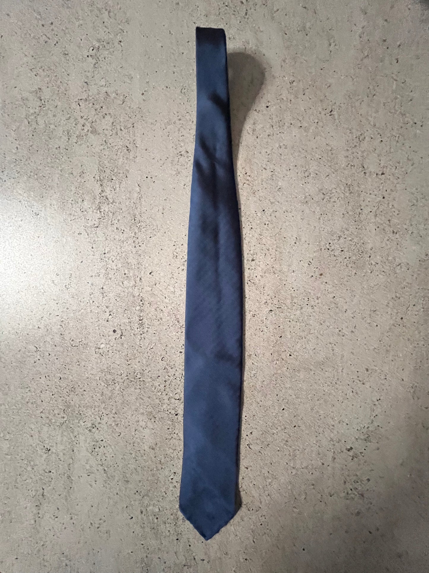 Vintage TIE YOUR TIE ネイビーソリッドタイ