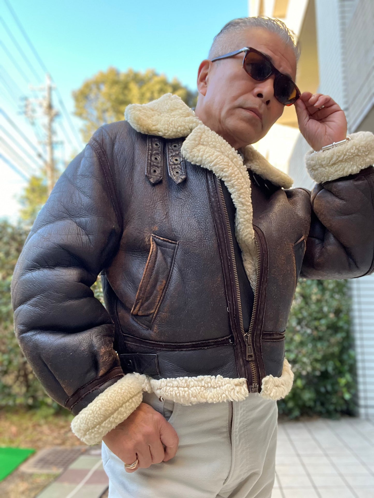 ジジイのVintage Mouton Bomber Jacket