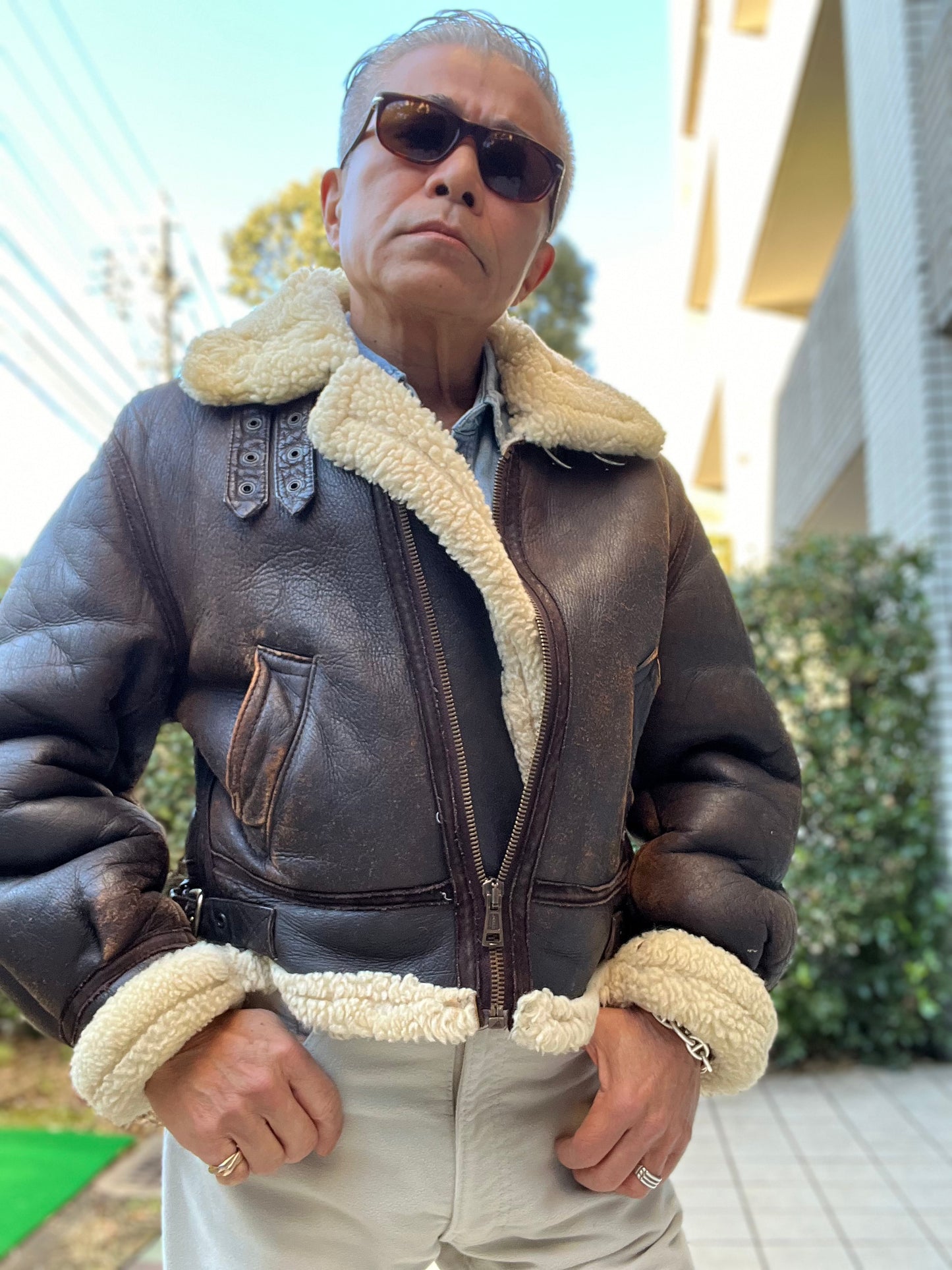 ジジイのVintage Mouton Bomber Jacket