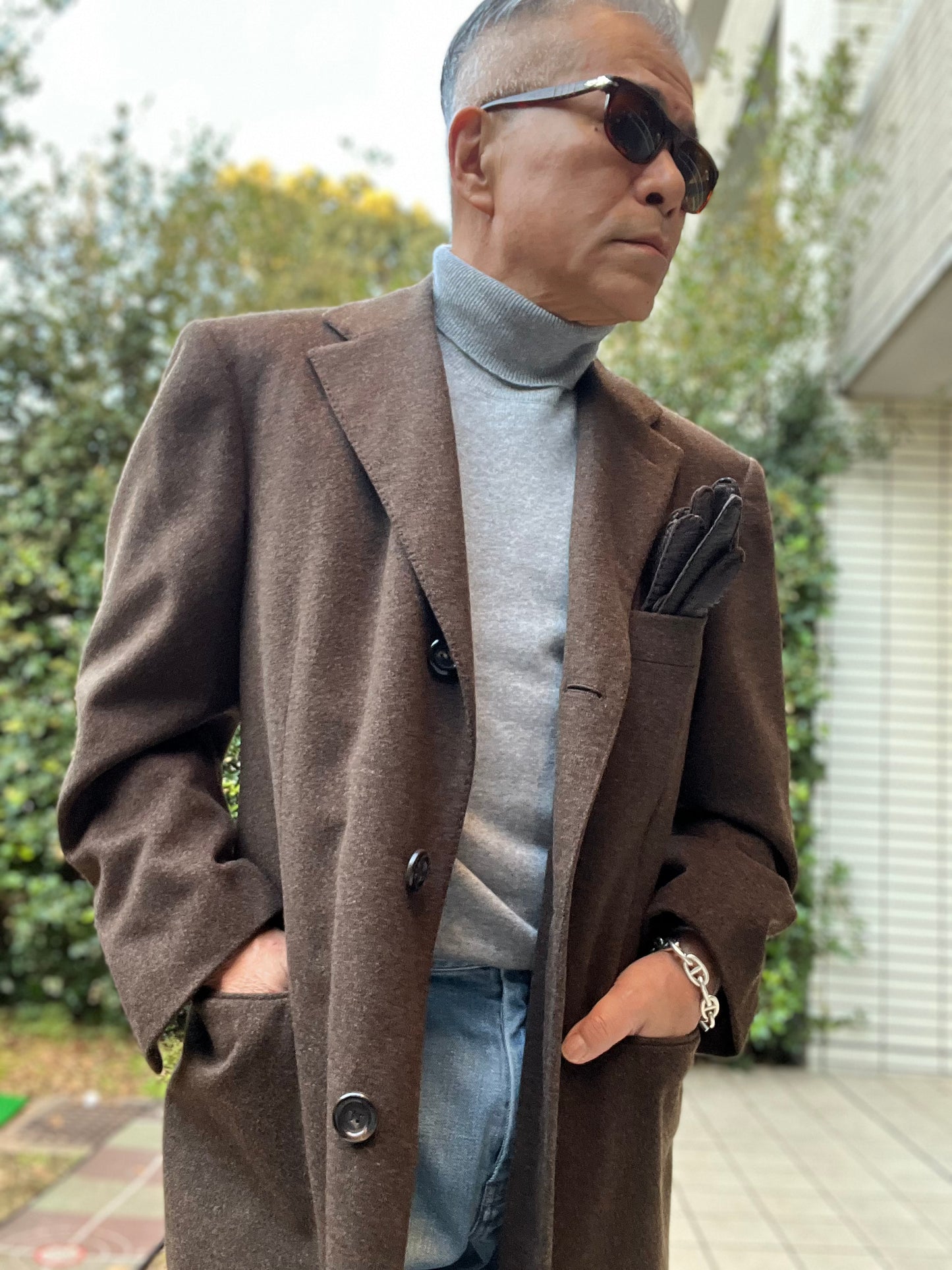 ジジイのDark Brown Coat By SARTORIO (KITON Group)