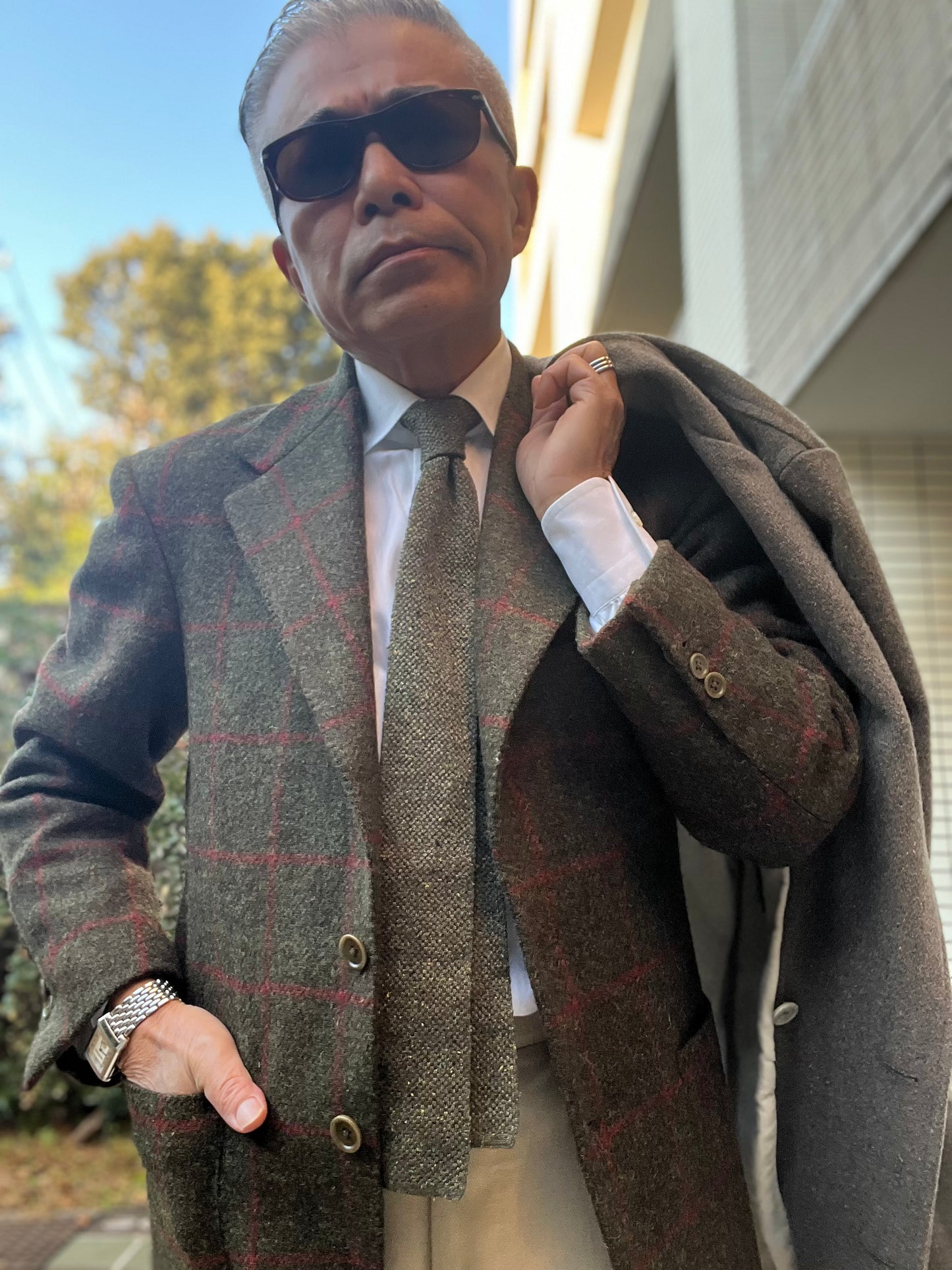 ジジイのFirenze Style Jacket made from Harris Tweed