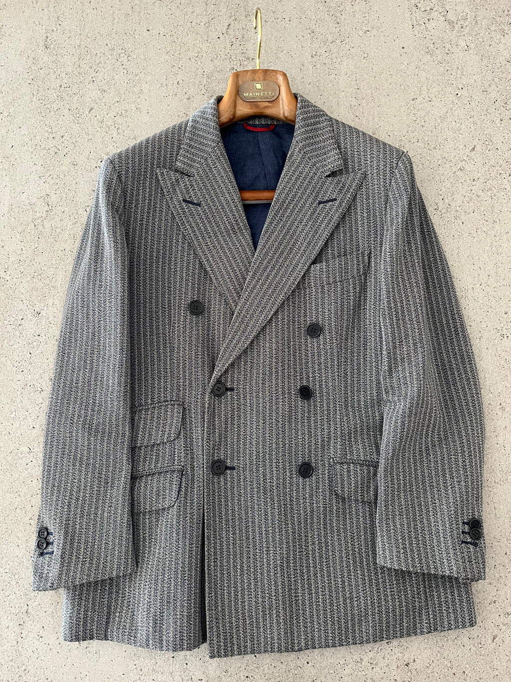 ジジイのGrey Pinstripe Suit by Eral 55