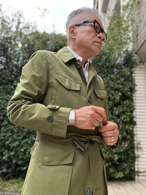 Olive Green Safari Coat